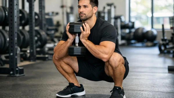 Goblet squat – technika przysiad kielichowy z hantlem