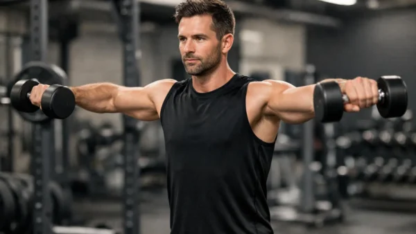 Unoszenie boczne hantlami – ćwiczenie na barki