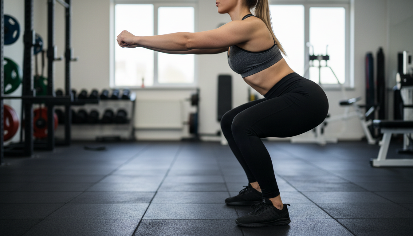 Poprawna technika przysiadu - ćwiczenia tabata dla początkujących